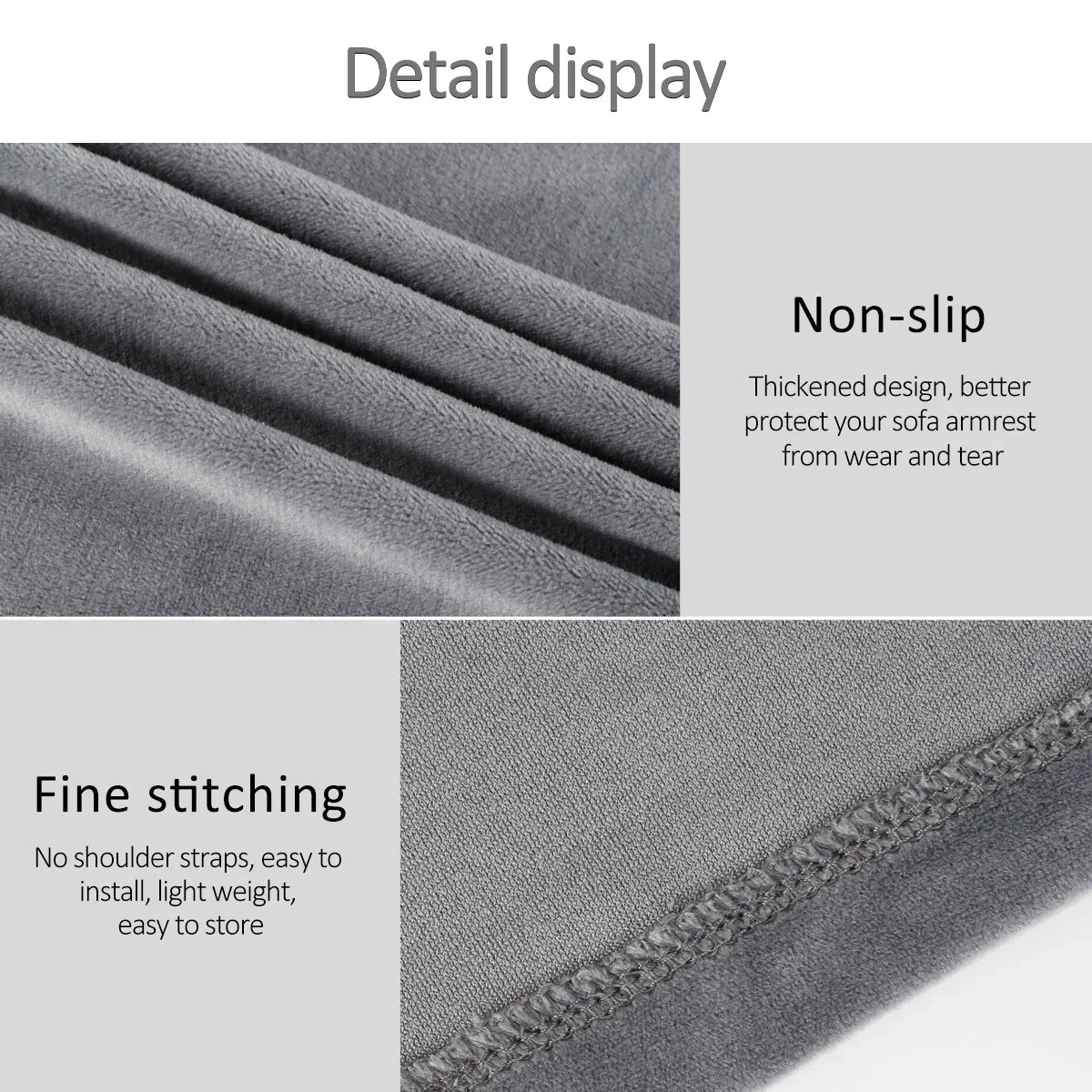 2pcs Sofa Armrest Protector Universal Armchair Covers Non-Slip Soft Warm Couch Arm Rest Covers Thickened Furniture Protector