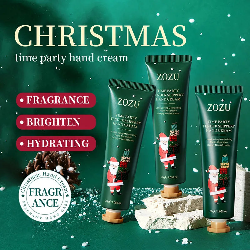 5pcs/Set ZOZU Christmas Hand Cream Sets Moisturizing Refreshing Handcream Nourishing Beauty Hands Creams Skin Care Products