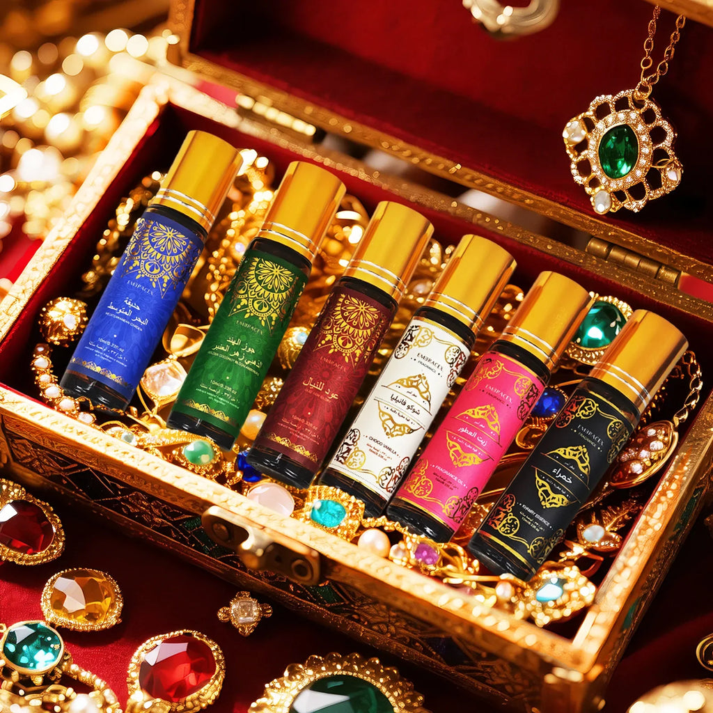 8PC/1PC 10ml Roller Essential Oils Eid al-Fitr Gift Perfume Oil Skincare Face Oil Bodycare Humidifier Six Long Lasting Scents