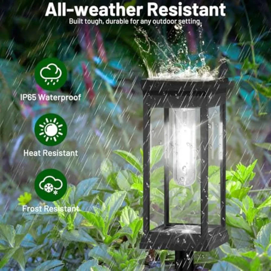 Solar Pathway Lights Outdoor 8 Pack Waterproof Brighter LED Garden