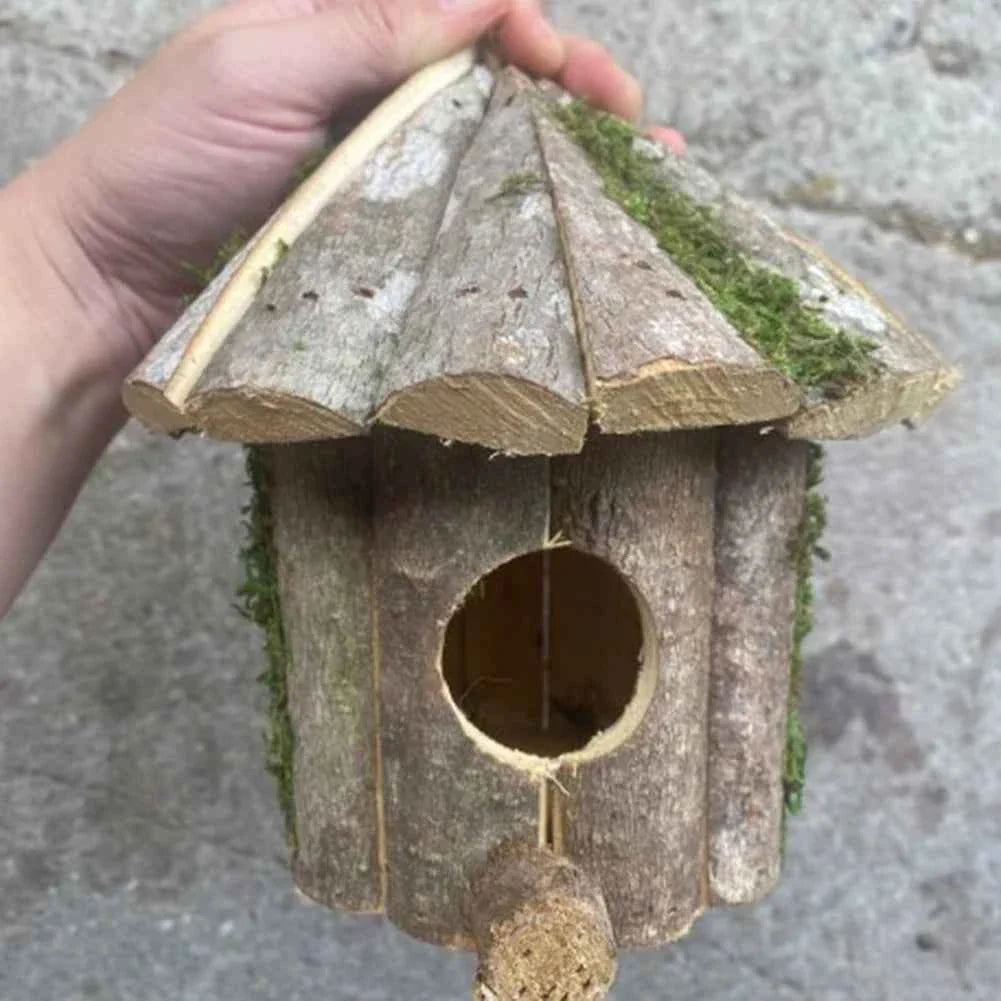 New Practical Birdhouse Nest Bird Cage Wood Garden Nest Accessories Hanging Parrot Nest Houses Hummingbird House