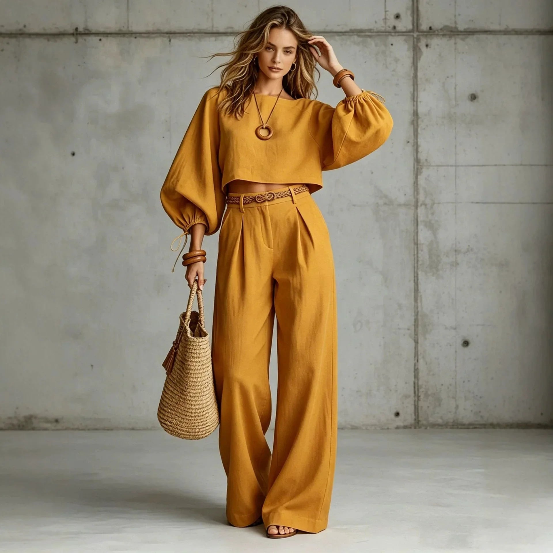 Summer and Autumn New Casual Women's Wear in Europe, America, and Europe Large Loose Cotton Hemp Casual Pants