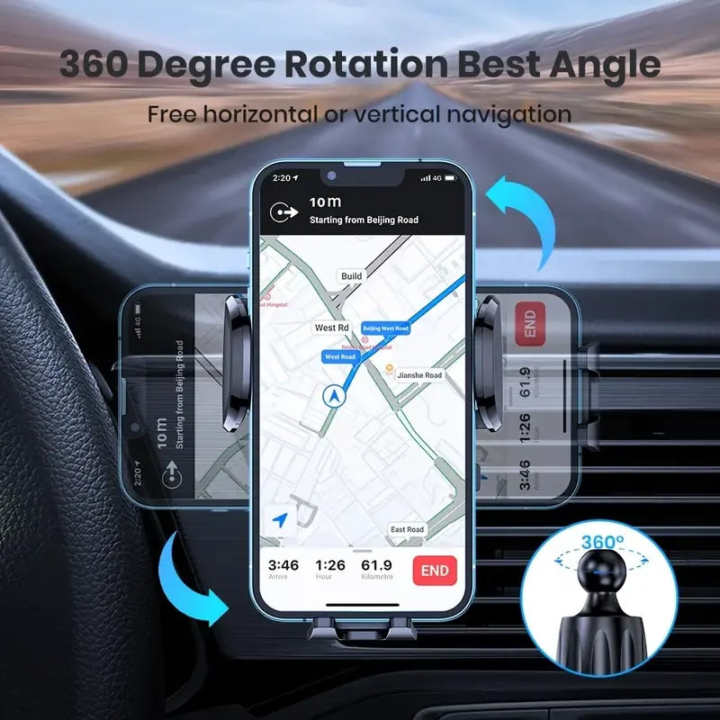 New Car Phone Holder Universal Car Foldable Rotatable GPS Phone Stand Air Vent Mounts Auto Interior Accessories Car Bracket
