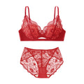 SUJIIN Summer Sexy Bra and Panty Sets for Woman Lace Comfort Thin Bras Set Women's Small Chest Wireless Lingeries Sexy Hot MX325