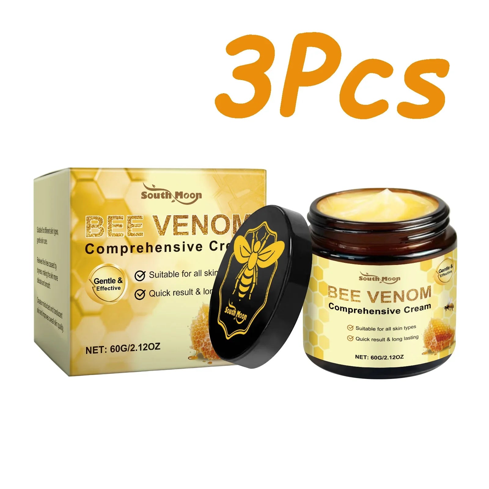 Bee Venom Skin Moisturizer Nourish Dryness Skin Anti Cellulite Firming Brightening Smoothing Body & Face Care Creams Non-Greasy