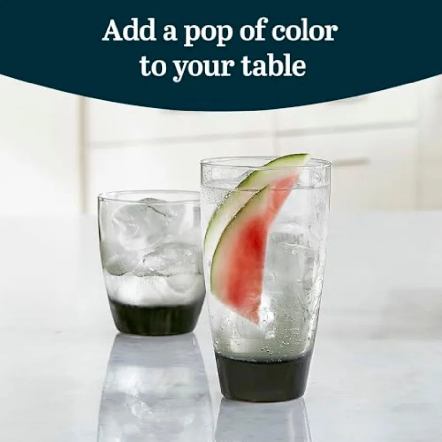 Classic Rocks Glasses and Tumblers Set Dishwasher Safe Drinkware