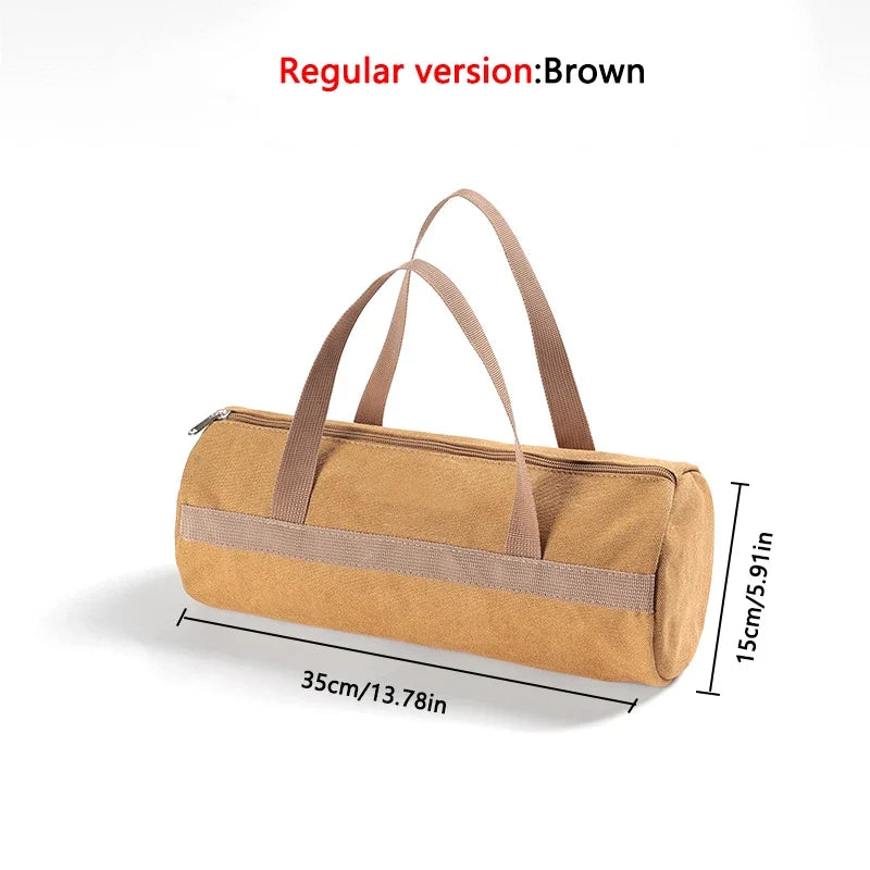 Camping Tools Storage Bag Large Capacity Cylinder Tent Stake Bag Lightweight Tent Peg Ground Nail Holder Bag for Outdoor Camping