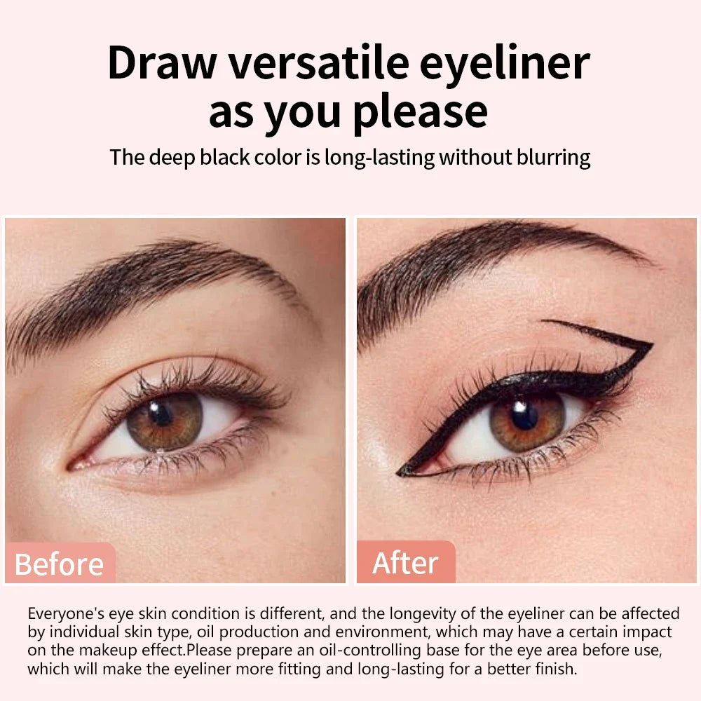 1PC eyeliner pen waterproof, fast drying, durable, smooth and easy to color, creating natural eye makeup