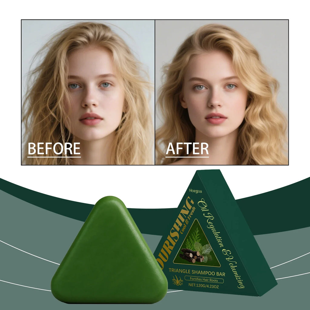 Herbal Usman Grass Shampoo Soap Cypress Leaf Polygonatum Herbal Plant Extract Refreshing Clean Oil Control Dandruff Itching 120g