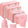 10/7 Pcs Set Travel Organizer Storage Bags Suitcase Packing Cubes Cases Portable Wardrobe Luggage Clothes Shoe Pouch Fold