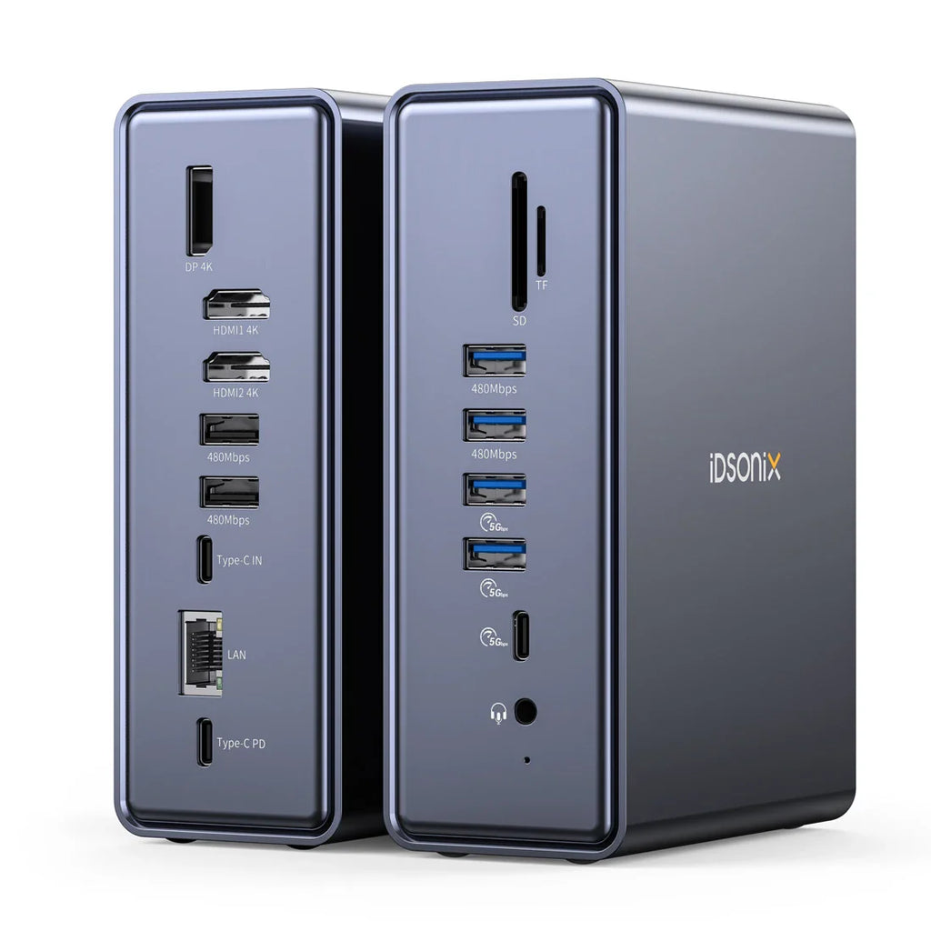 iDsonix USB C 15 In 1 Docking Station HDMI4K PD100W
