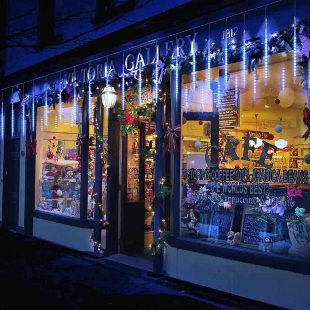 Led Hanging String Lights Meteor Shower