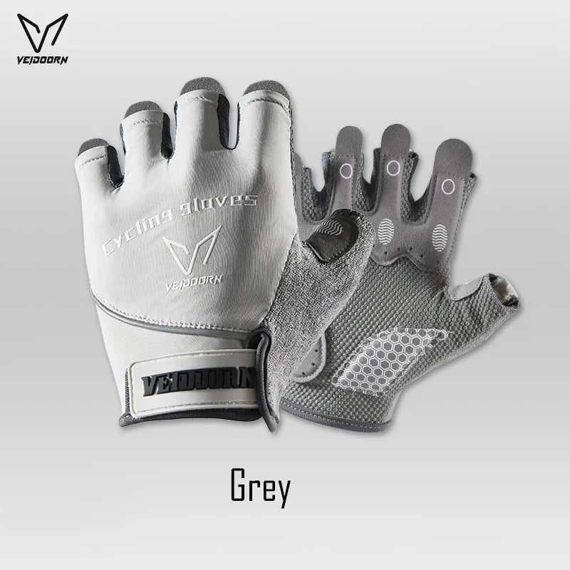 Veidoorn Men's Women's Workout Gloves for Gym Weight Lifting Non-Slip Palm with Padding Breathable Towel Finger for Sweat Wipe