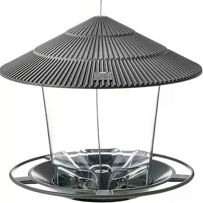 Bird Feeder Automatic Hanging Outdoor Garden Gazebo  Bird Feeding Container With Hang Rope House Decor Pet Supplies