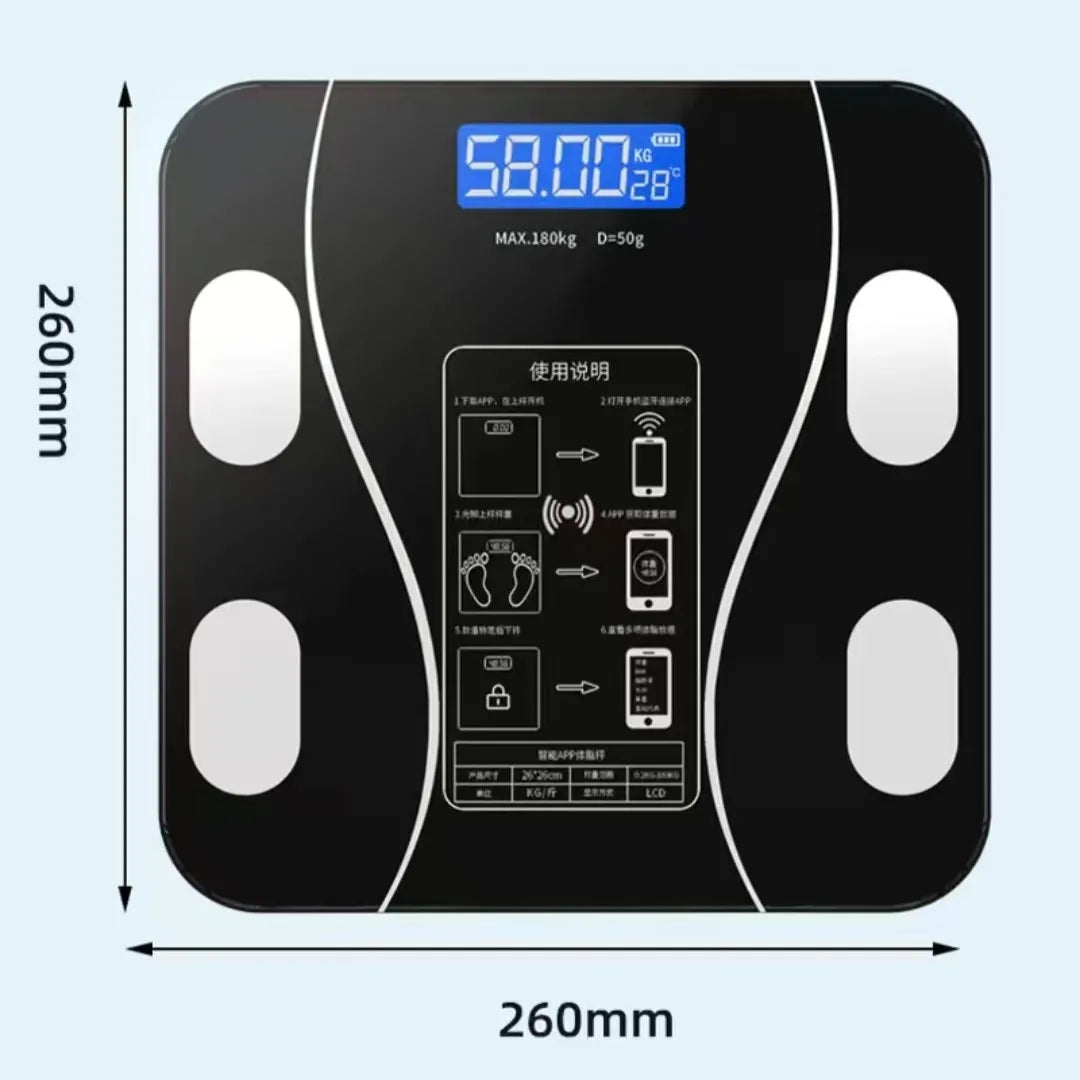 New USB Intelligent and Precise Home Fat Scale,Body Fat Scale,Adult Body Scale,Small Electronic Scale, Weighing Scale Body Scale