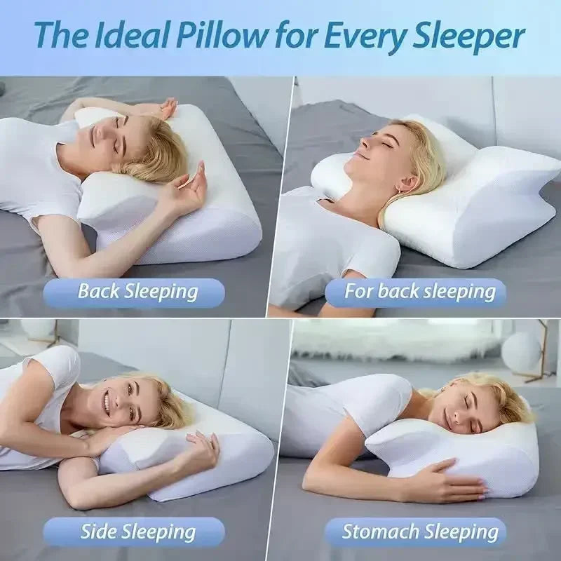 High Quality Memory Foam Cervical Pillow, 2 in 1 Ergonomic Contour Orthopedic Pillow for Neck Pain Support Pillows