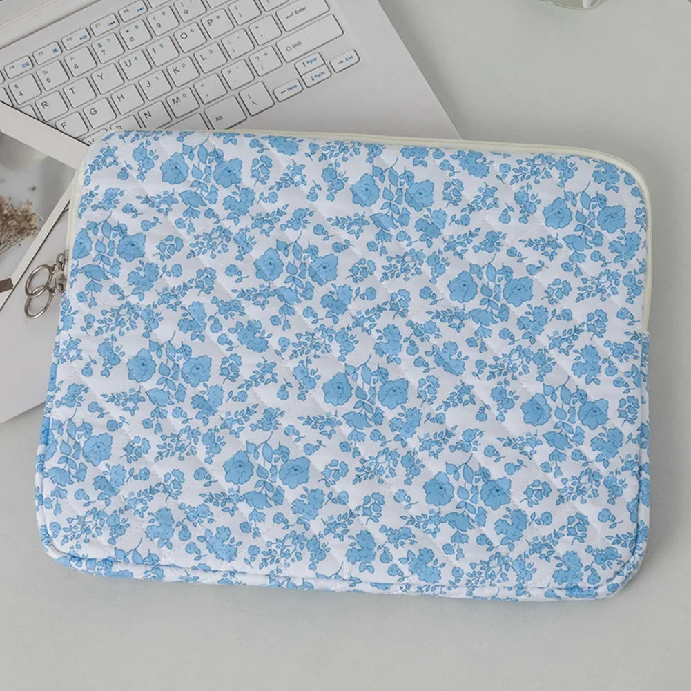 11/13/15 Inch Laptop Sleeve Quilted Laptop Bag Coquette Floral Laptop