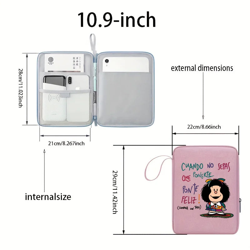 Shockproof Tablet Sleeve for iPad 10.9/12.9inch Tablet Bag Portable Large Capacity Storage Tablet Carrying Case Tech Accessory