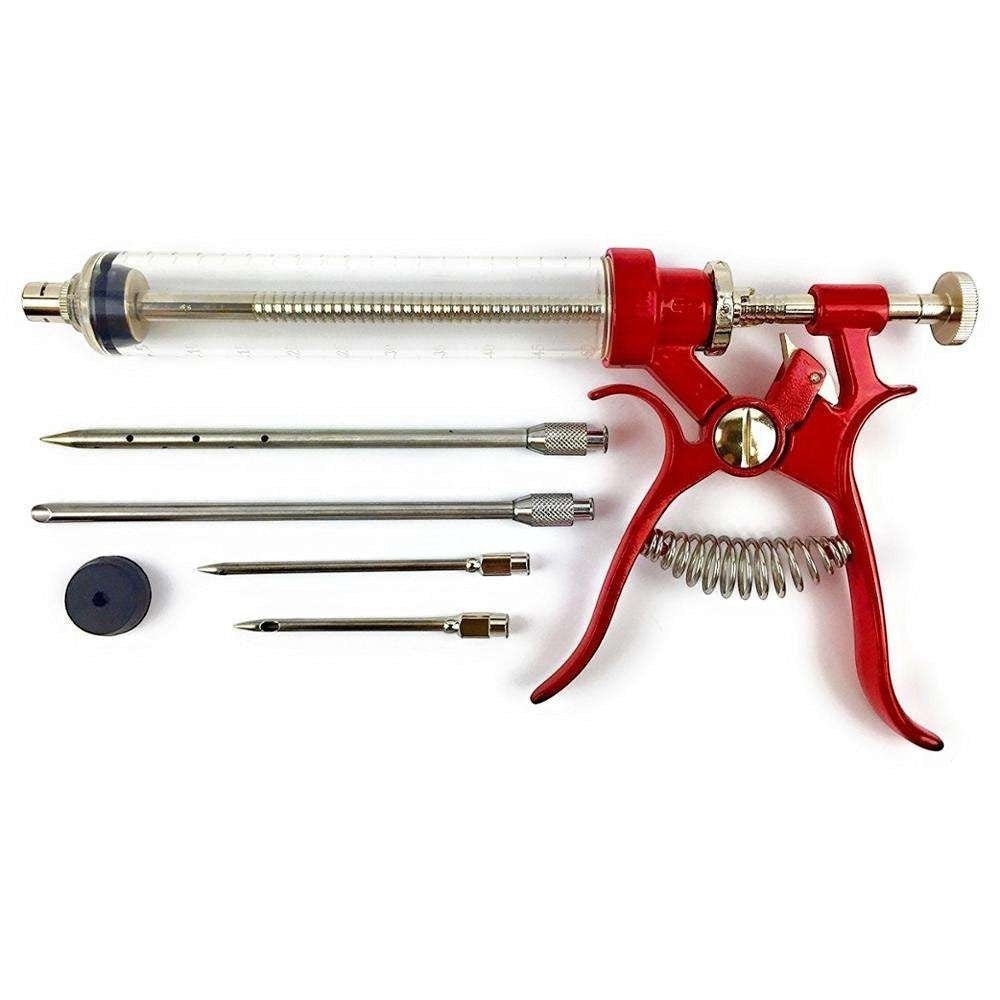 DDR BBQ Gourmet Pistol Grip Meat Marinade Injector with Case