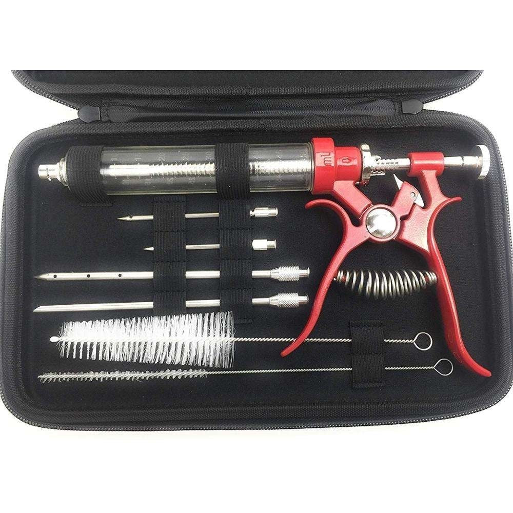 DDR BBQ Gourmet Pistol Grip Meat Marinade Injector with Case