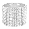 12-Row Crystal Rhinestone Stretchable Bracelet
