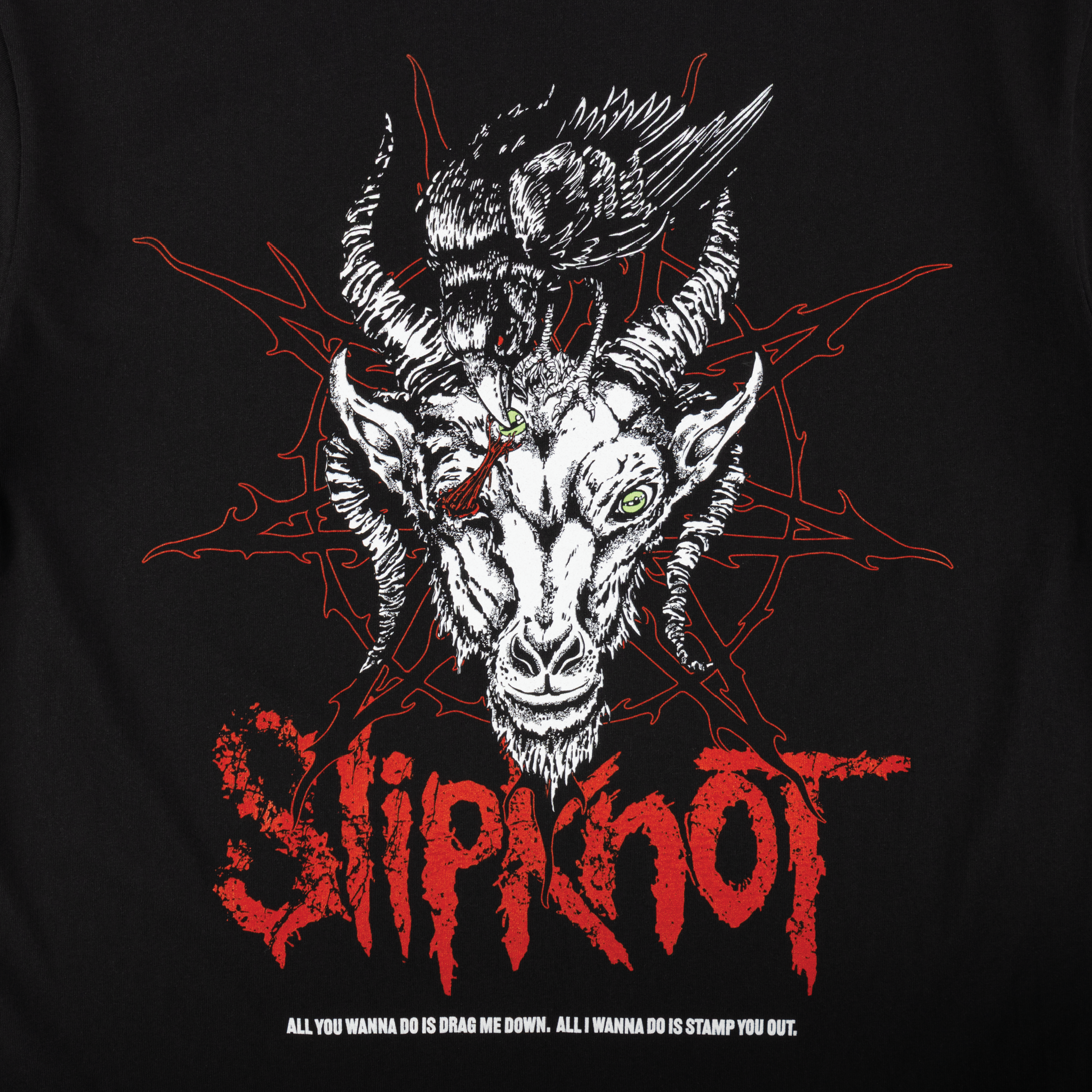 Welcome x Slipknot Spit It Out Boxy Garment-Dyed Tee - Black