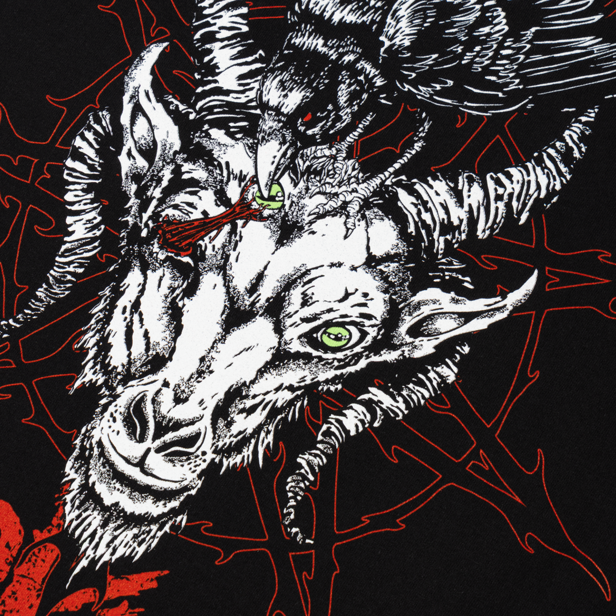 Welcome x Slipknot Spit It Out Boxy Garment-Dyed Tee - Black