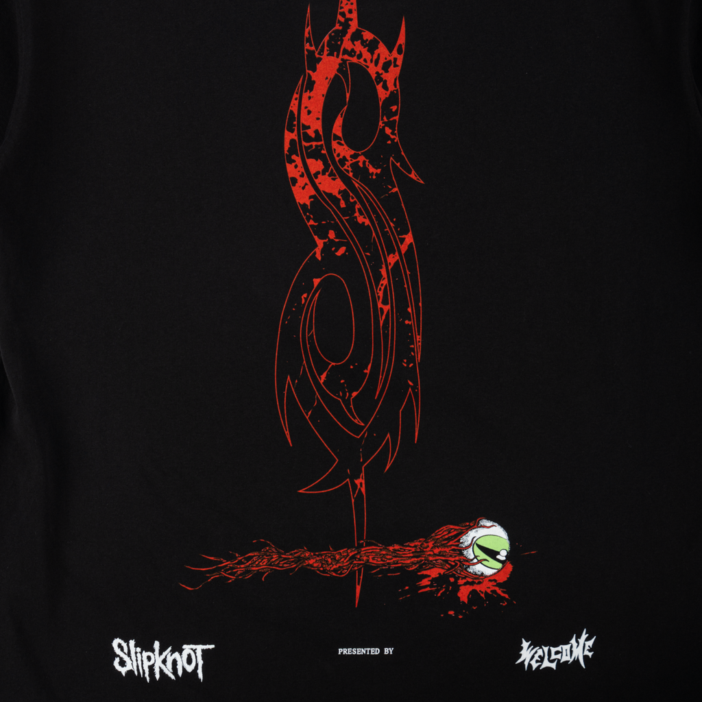Welcome x Slipknot Spit It Out Boxy Garment-Dyed Tee - Black