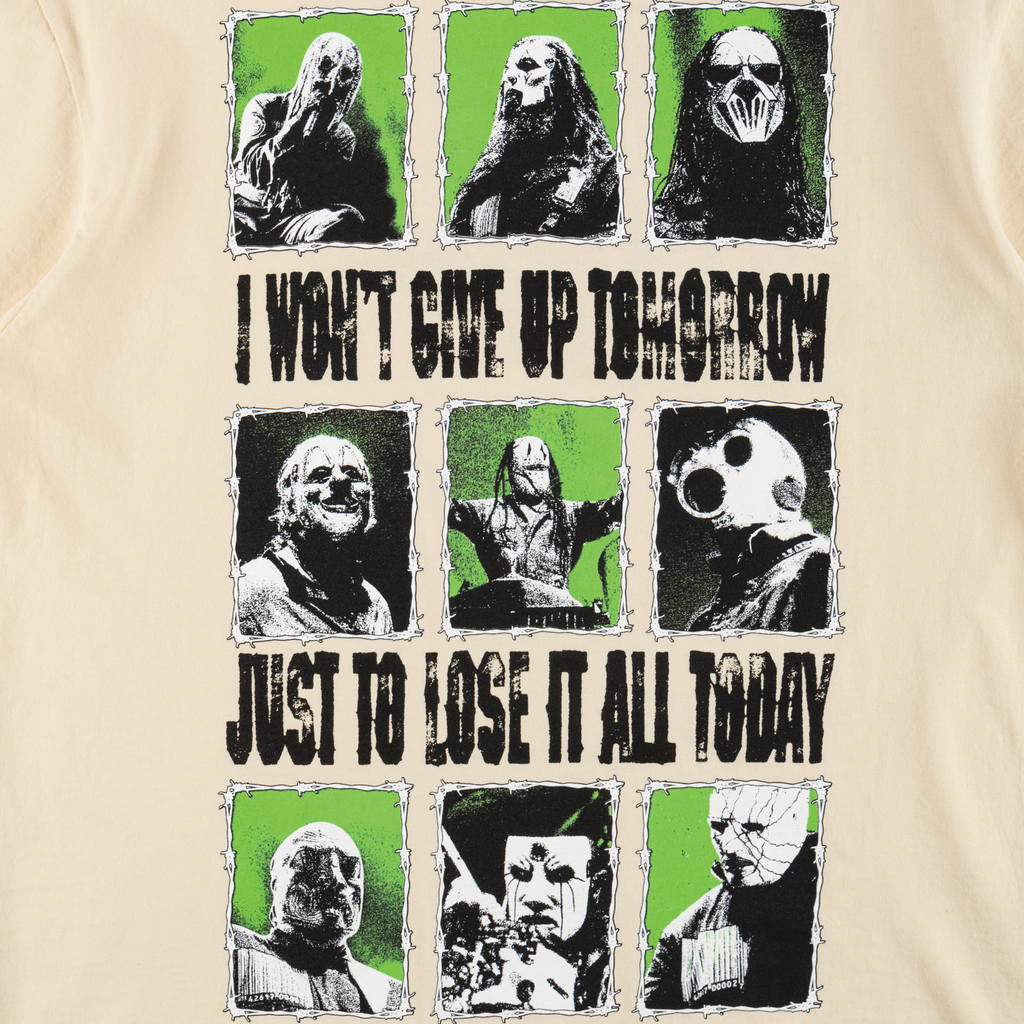 Welcome x Slipknot Tomorrow Boxy Garment-Dyed Tee - Bone