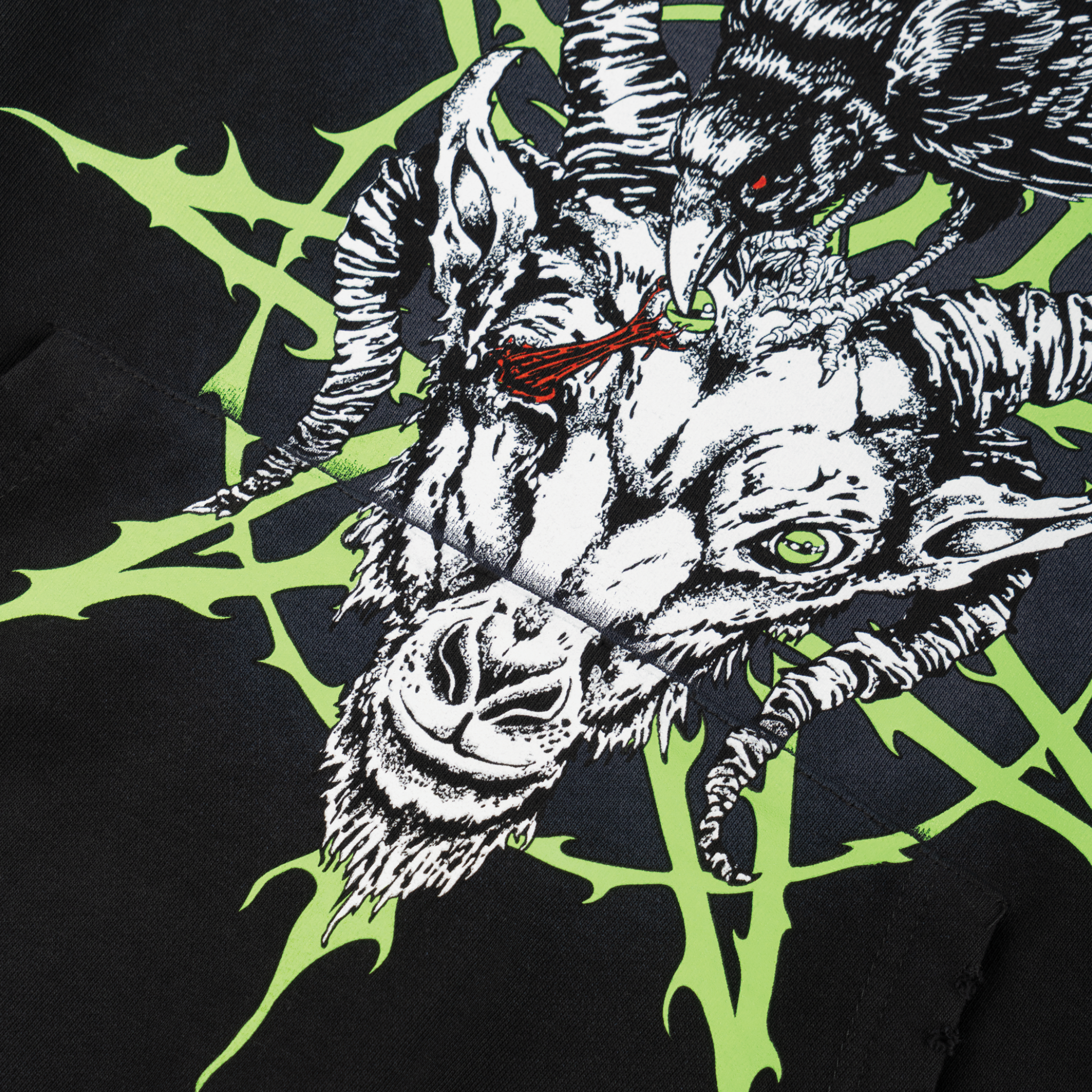 Welcome x Slipknot Ravenous Distressed Sun Fade Hoodie - Black Fade