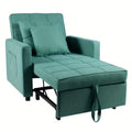 Sofa Bed Chair 3-in-1 Convertible Chair Bed, Lounger Sleeper Chair, Single Recliner For Small Space With Adjustable Backres