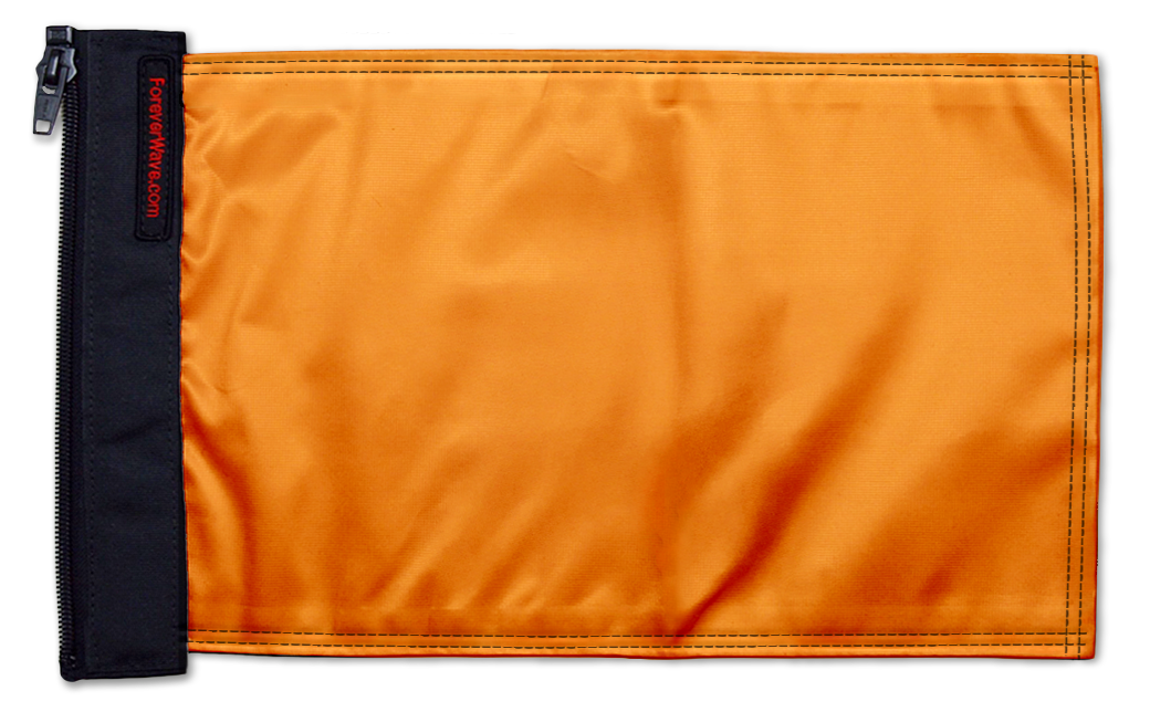 Solid Color Orange 12"x18" Forever Wave Flag for Jeep Wrangler LJ 2003-2006