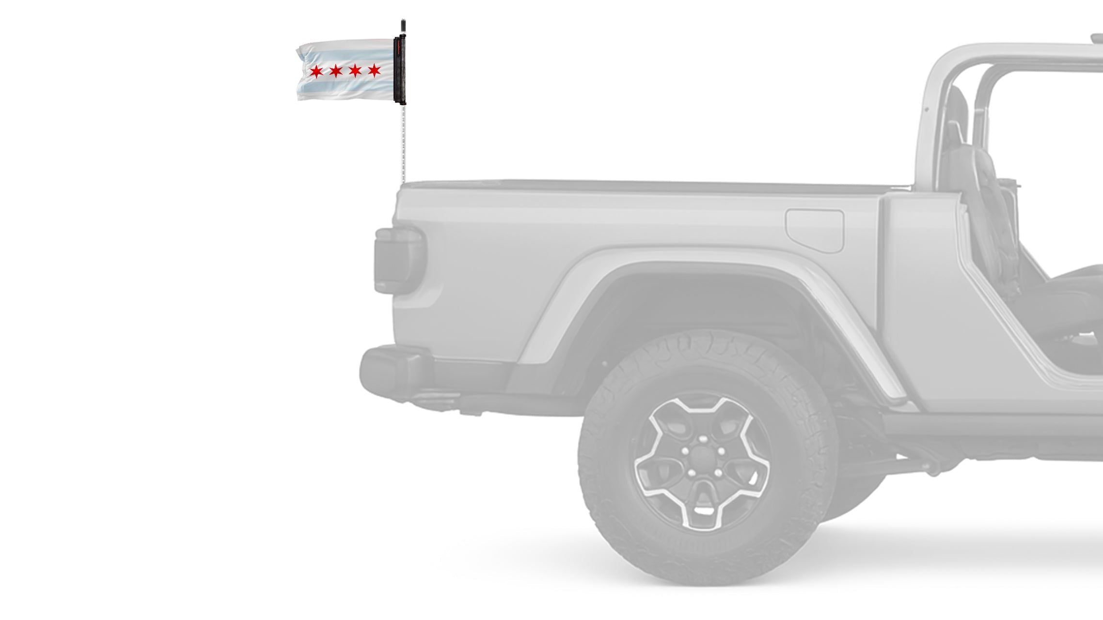 City of Chicago 12"x18" Forever Wave Flag for Jeep Wrangler LJ 2003-2006