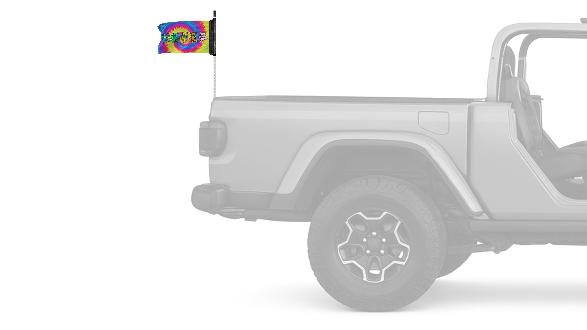 Grateful Dead Dancing Bears 12"x18" Forever Wave Flag for Jeep Wrangler YJ 1986-1995