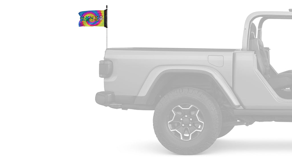 Grateful Dead Dancing Bears 12"x18" Forever Wave Flag for Jeep Wrangler CJ-7 and CJ-8 1976-1986