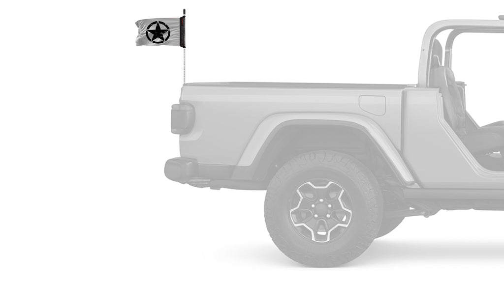 Oscar Mike 12"x18" Forever Wave Flag for Jeep Wrangler CJ-7 and CJ-8 1976-1986