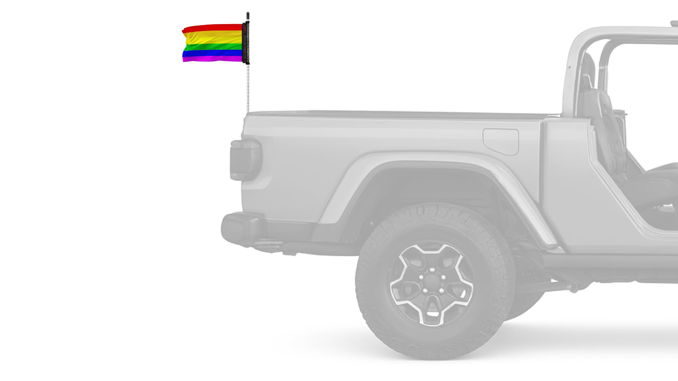 Rainbow 12"x18" Forever Wave Flag for Jeep Wrangler CJ-7 and CJ-8 1976-1986