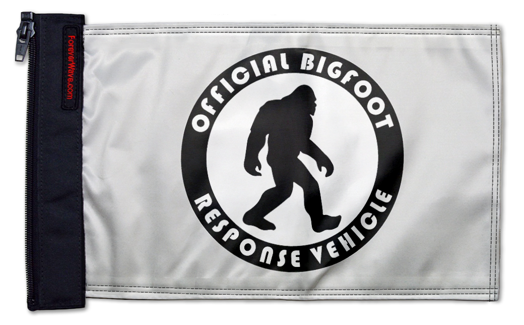 Bigfoot 12"x18" Forever Wave Flag for Jeep Wrangler JK 2-Door 2007-2018