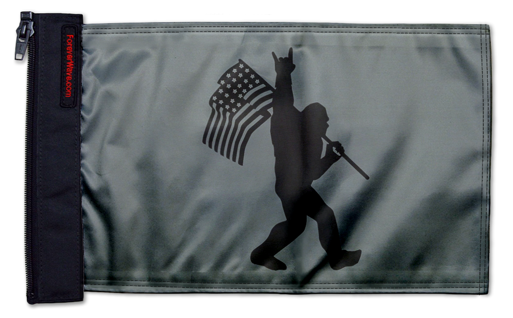 Bigfoot USA 12"x18" Forever Wave Flag for Jeep Wrangler LJ 2003-2006