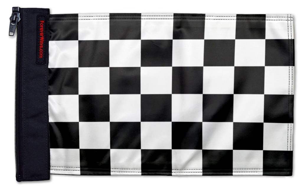 Checkered 12"x18" Forever Wave Flag for Jeep Wrangler TJ 1996-2006