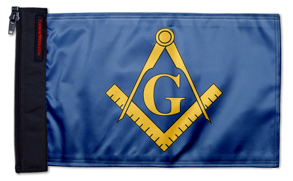 Freemasons 12"x18" Forever Wave Flag for Jeep Wrangler YJ 1986-1995