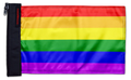Rainbow 12"x18" Forever Wave Flag for Jeep Wrangler JK 2-Door 2007-2018