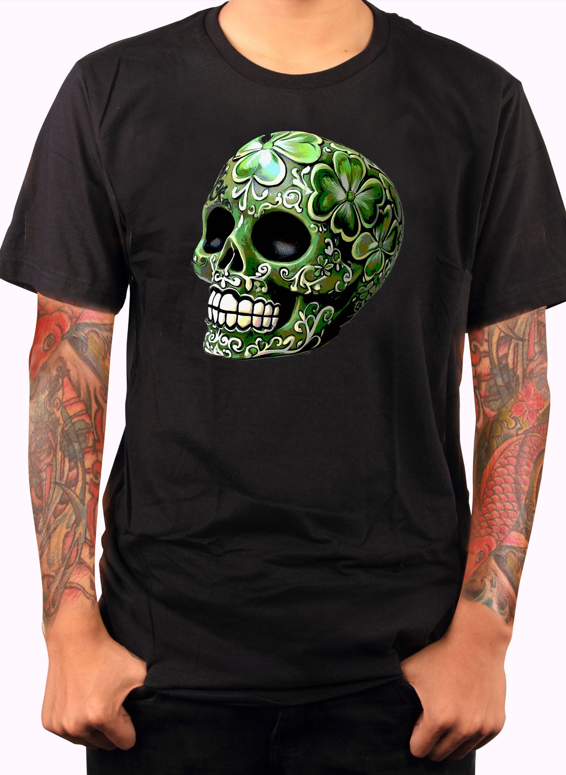 St. Pattys Day Sugar Skull T-Shirt