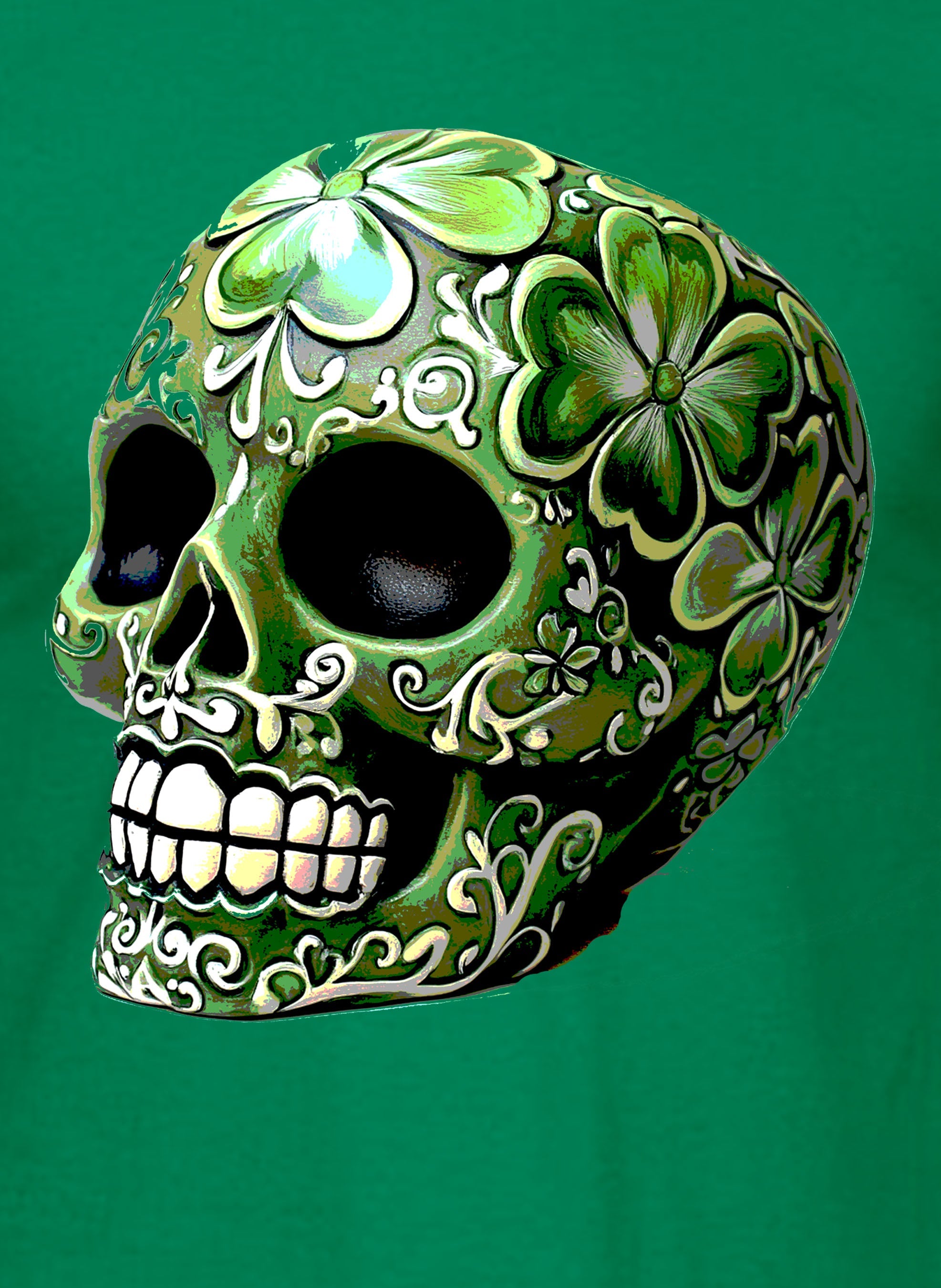 St. Pattys Day Sugar Skull Kids T-Shirt
