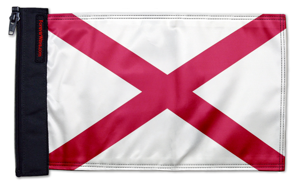 State Flag Alabama 12"x18" Forever Wave Flag for Jeep Wrangler YJ 1986-1995