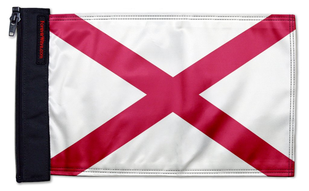 State Flag Alabama 12"x18" Forever Wave Flag for Jeep Wrangler CJ-7 and CJ-8 1976-1986
