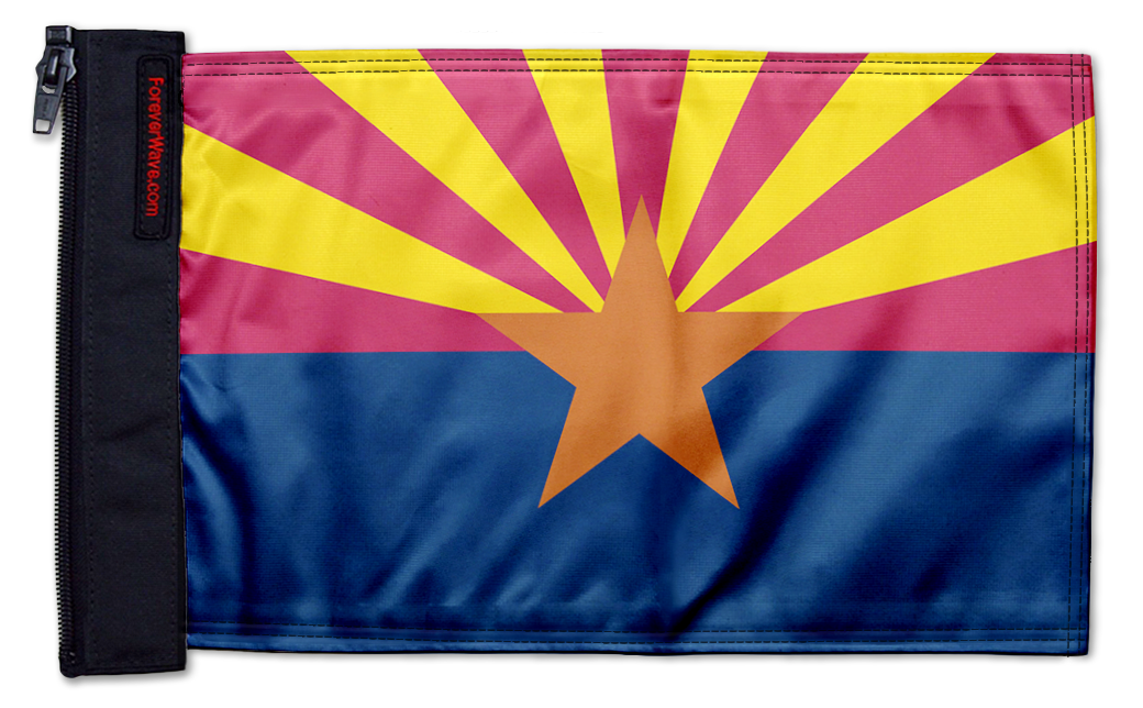 State Flag Arizona 12"x18" Forever Wave Flag for Jeep Wrangler TJ 1996-2006