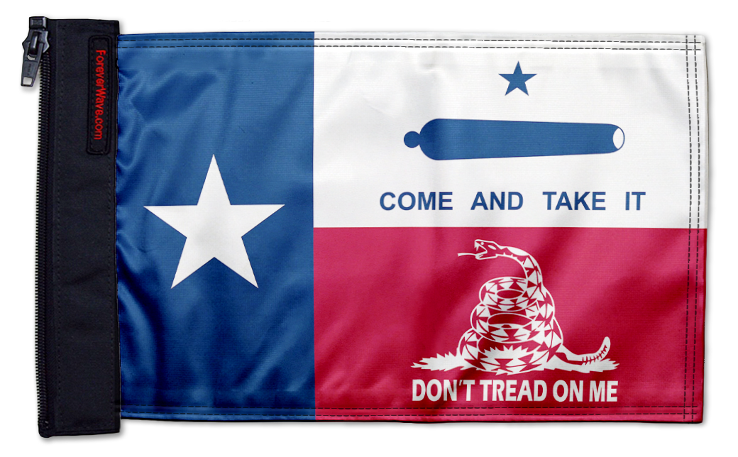 State Flag Texas Don't Tread 12"x18" Forever Wave Flag for Jeep Wrangler JK 2-Door 2007-2018