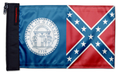 State Flag Georgia Old Style 12"x18" Forever Wave Flag for Jeep Wrangler YJ 1986-1995