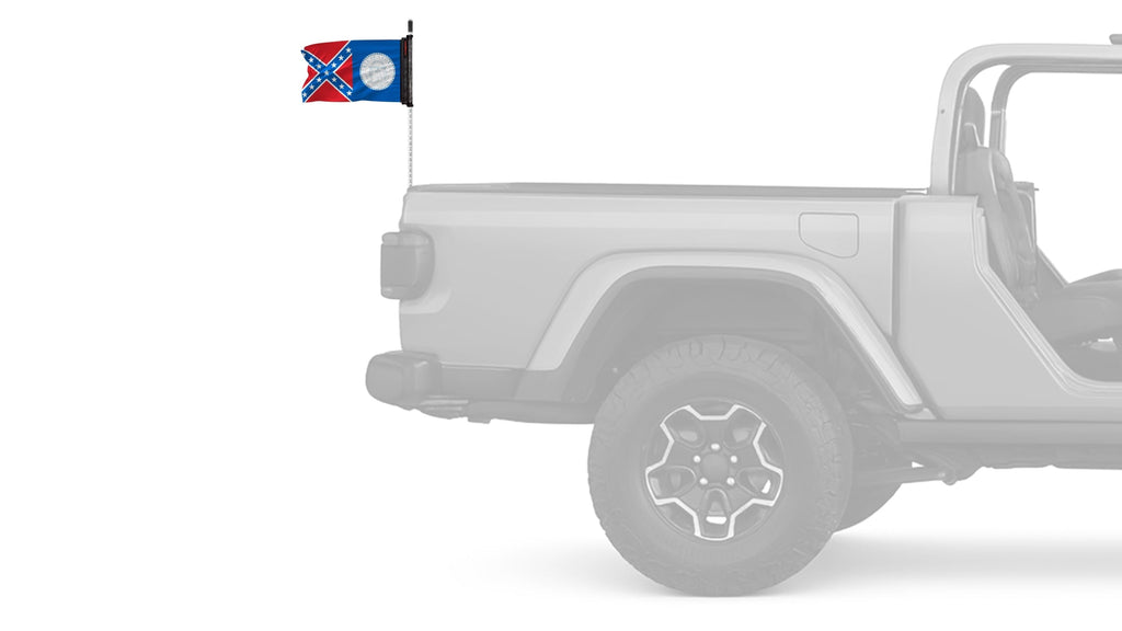 State Flag Georgia Old Style 12"x18" Forever Wave Flag for Jeep Wrangler TJ 1996-2006